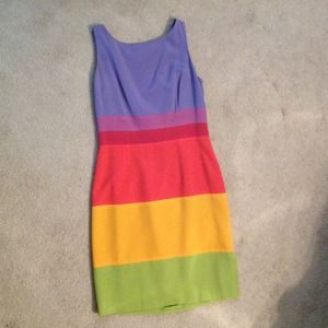 Spring color block dress.