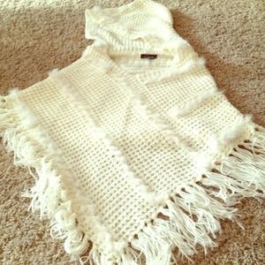 Hooded Poncho Type Top