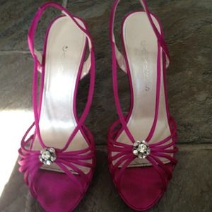 Pink heels.. Worn once at my prom ! Very cute :)