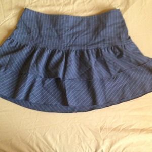 Gray ruffle mini skirt