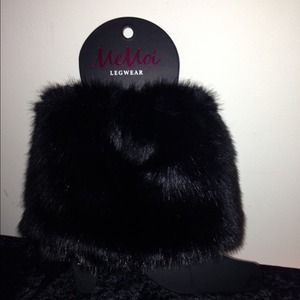 Black Deluxe Fur Boot Topper