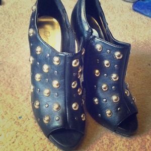 Studded ankle booties
