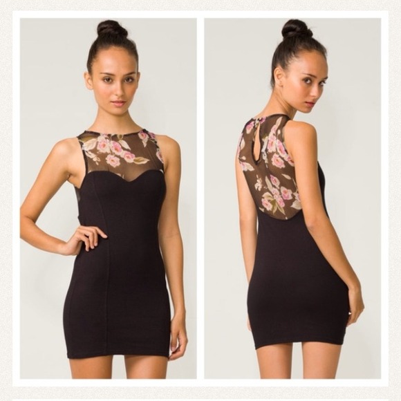 Cherry blossom backless dress