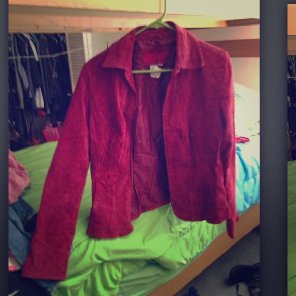 Red leather jacket - Picture 1 of 1