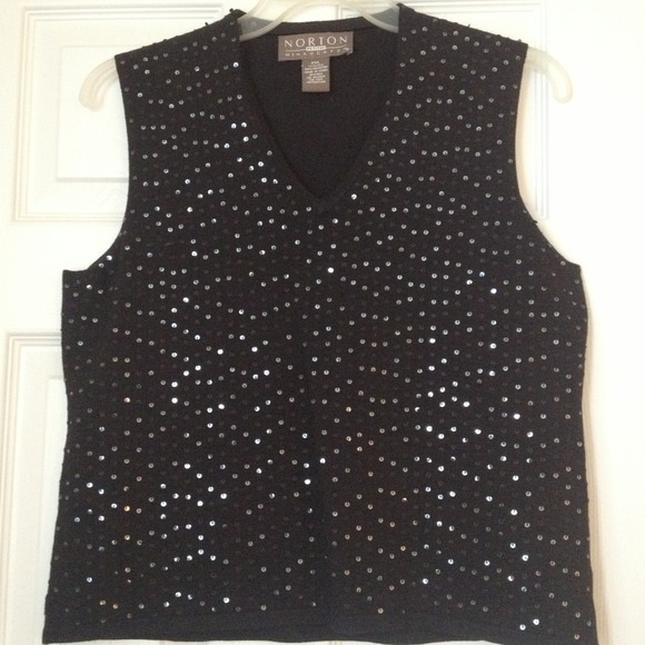 Sequined black top