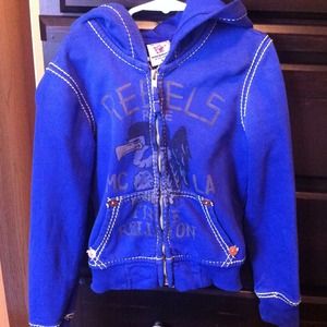 True religion children's zip up hoodie