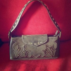 Brown leather purse