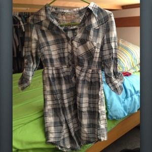 Long plaid shirt
