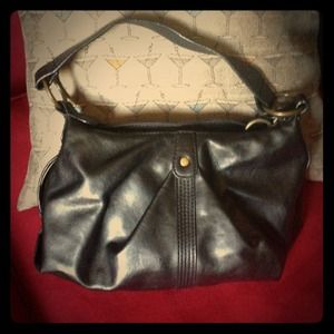 NWOT black leather-like purse