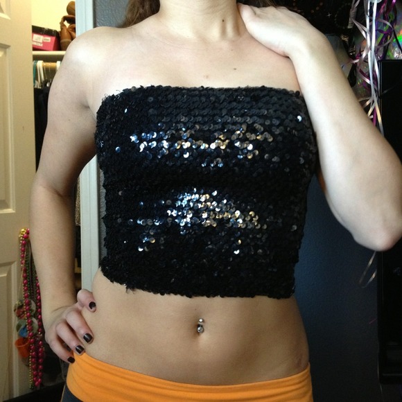 Tops - sequins tube top
