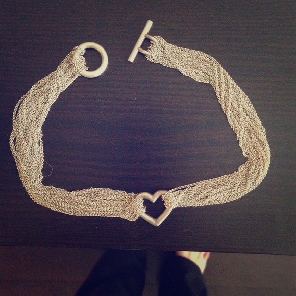 Tiffany & Co. Silver heart choker/necklace