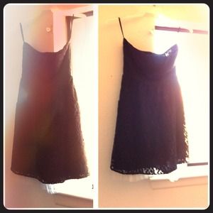 Black flower pattern dress