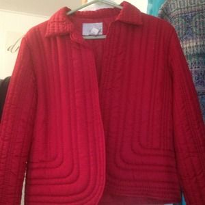 Quilted red jacket