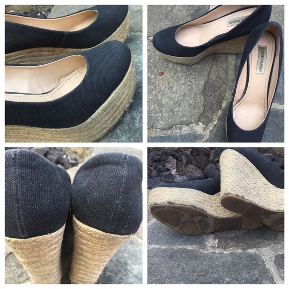 🚩FINAL SALE🚩Steve Madden Black Platform Wedge - Picture 3 of 4