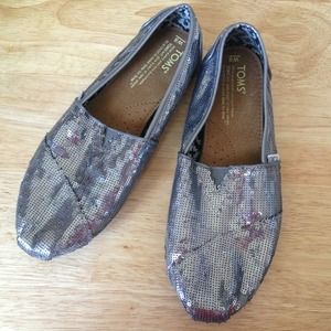 TOMS Silver Glitters