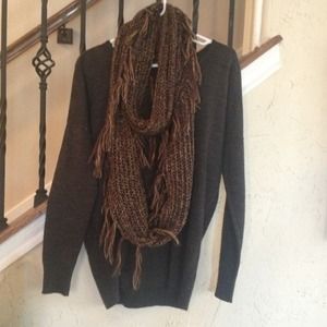 RESERVED---Infinity scarf and sweater bundle