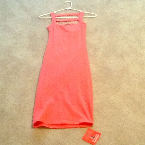 Skin tight orange dress