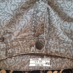 Free People Skinny Lace Print Jeans