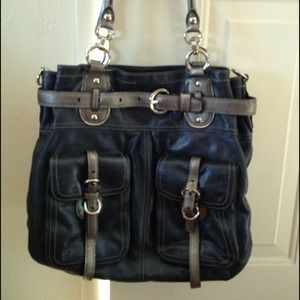 Authentic Coach blue leather bag. WALLET included