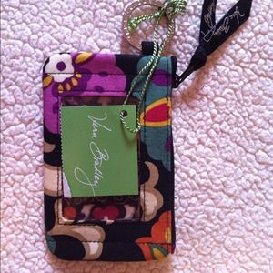 Vera Bradley ID zip case with keychain