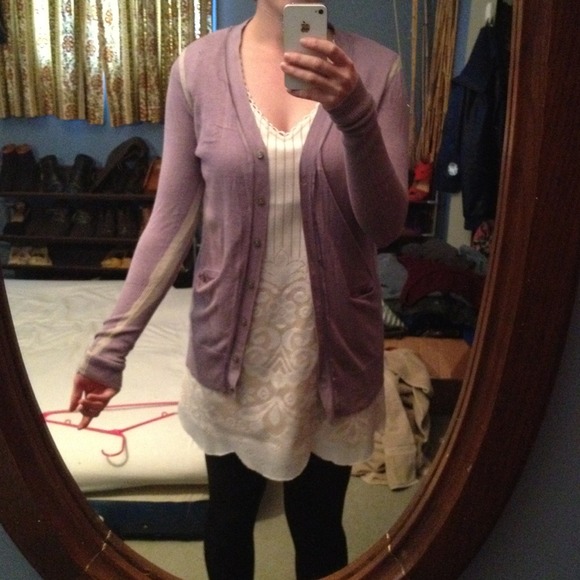 SOLD: Simply Vera purple cardigan.