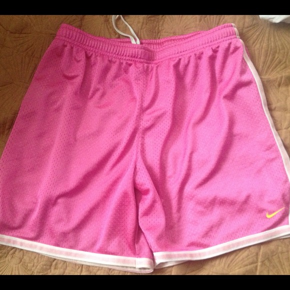 Sold!!!!! Nikes pink women's basketball shorts lrg