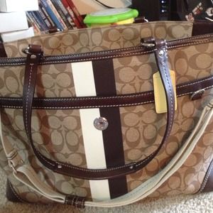 ON HOLD Authentic COACH brown diaper bag.