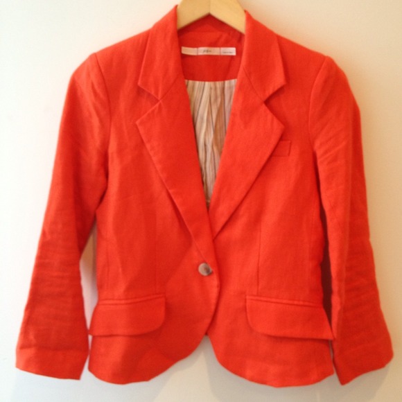 ❗BUNDLED❗Persimmon colored linen blazer size XS