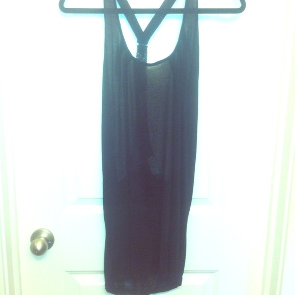 SOLD! Black open back mini! Chevron beading!