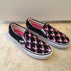 VANS flamingo slip-on sneakers SIZE 7