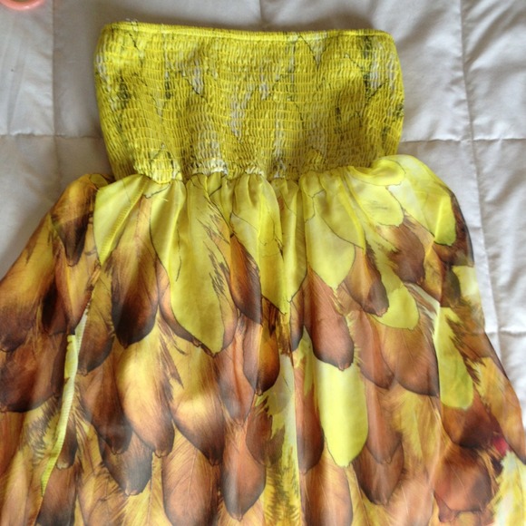 Feather print ombré maxi dress - Picture 4 of 4