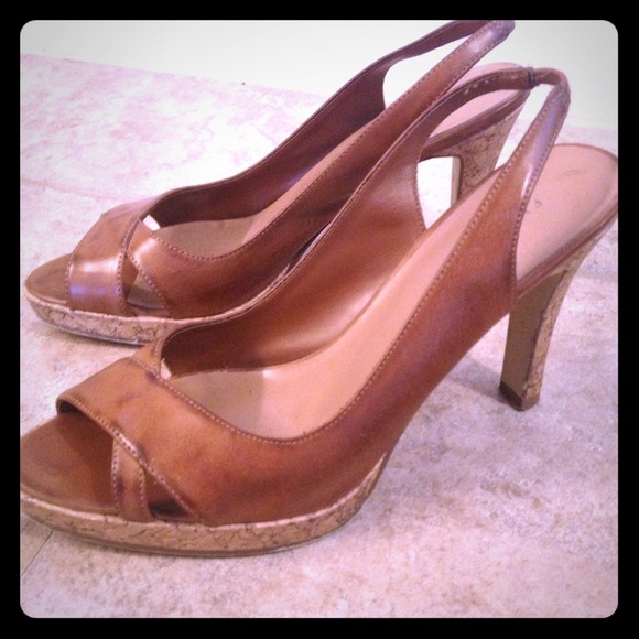 Brown leather shoes