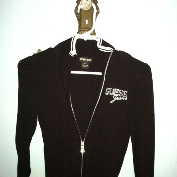 Guess Jeans zip up long sleeve sweater