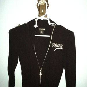 Guess Jeans zip up long sleeve sweater