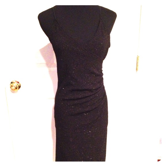 Black sparkle evening dress