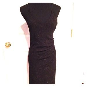 Black sparkle evening dress
