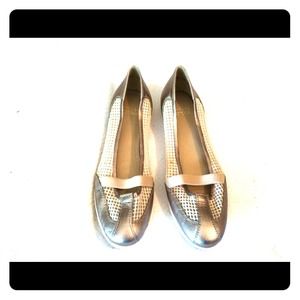 Stuart Weitzman soft gold sporty flats