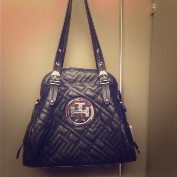 Today only $60! Black Tory Faux leather bag