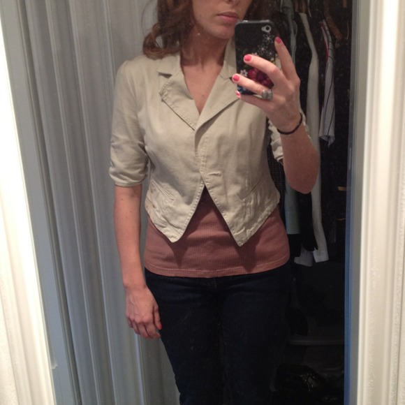 Short tan blazer
