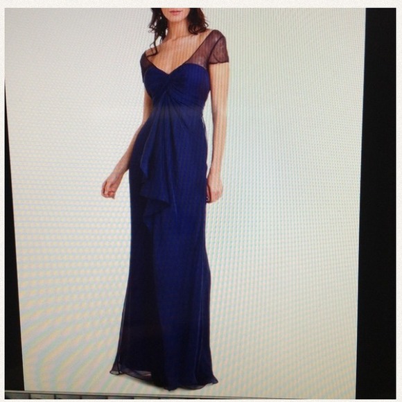 Badgley Mischka Evening Prom Gown Long Dress