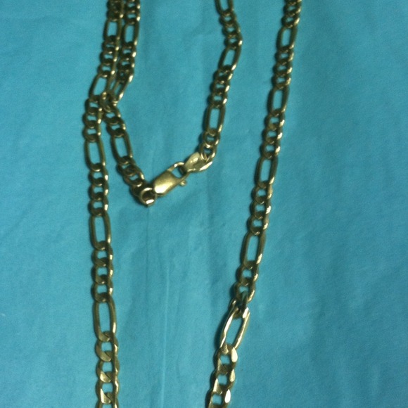 Gold necklace backing has 14 on it