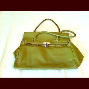 Hermes like 1970's green bag