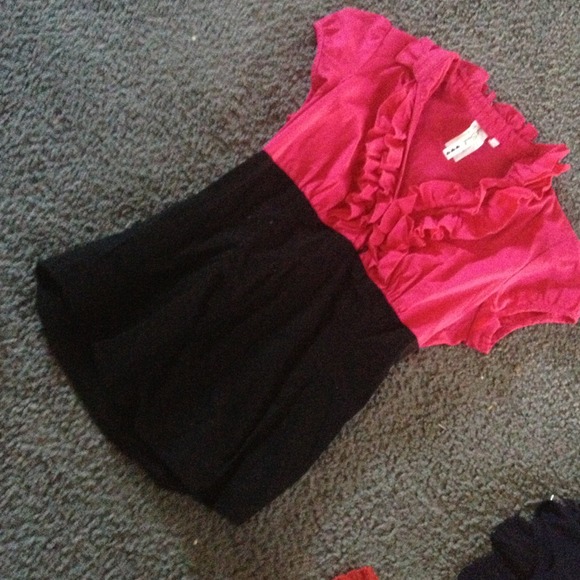 Pink black shirt