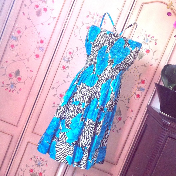 Zebra floral dress