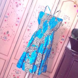 Zebra floral dress