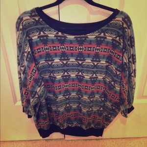 Billabong tribal sweater with quarter sleeves