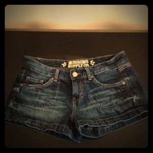 Mossimo supply co. Vintage washed blue jean shorts