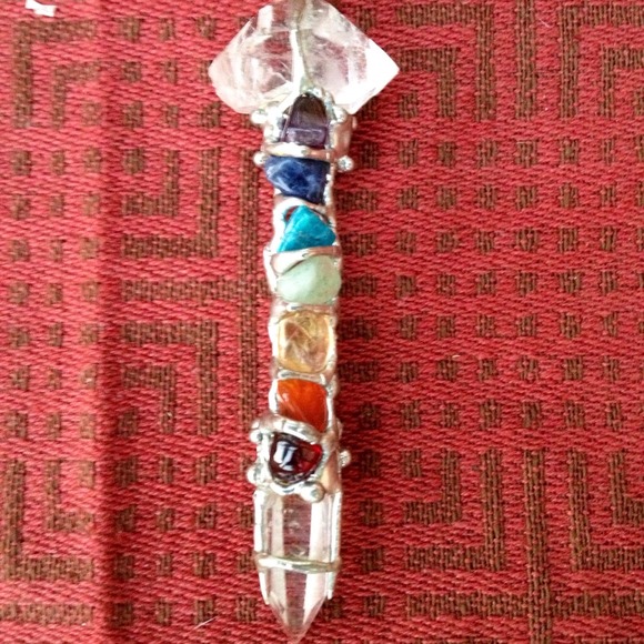 HANDCRAFTED Jewelry - 8 STONES & GERMAN SILVER PENDANT