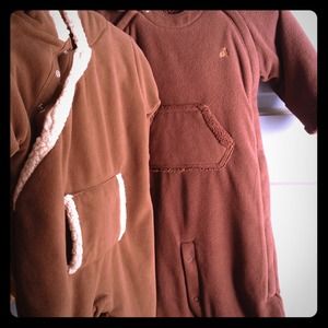 👶Bundle brown Newborn warm onesie & sack 👼💖