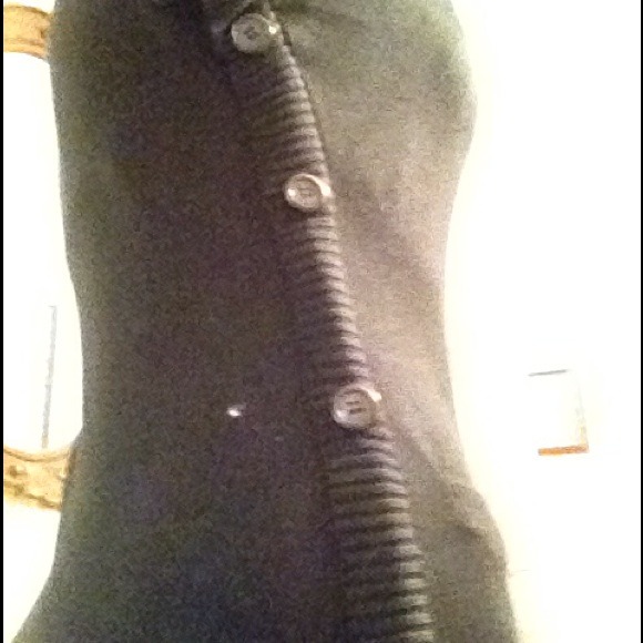 Black cotton dress with pockets in front - Picture 2 of 4